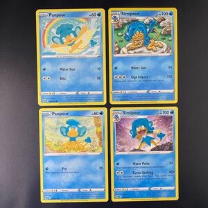041/189 068/264 Panpour 042/189 069/264 Simipour Monkey Pokemon Lot Fresh Pulls